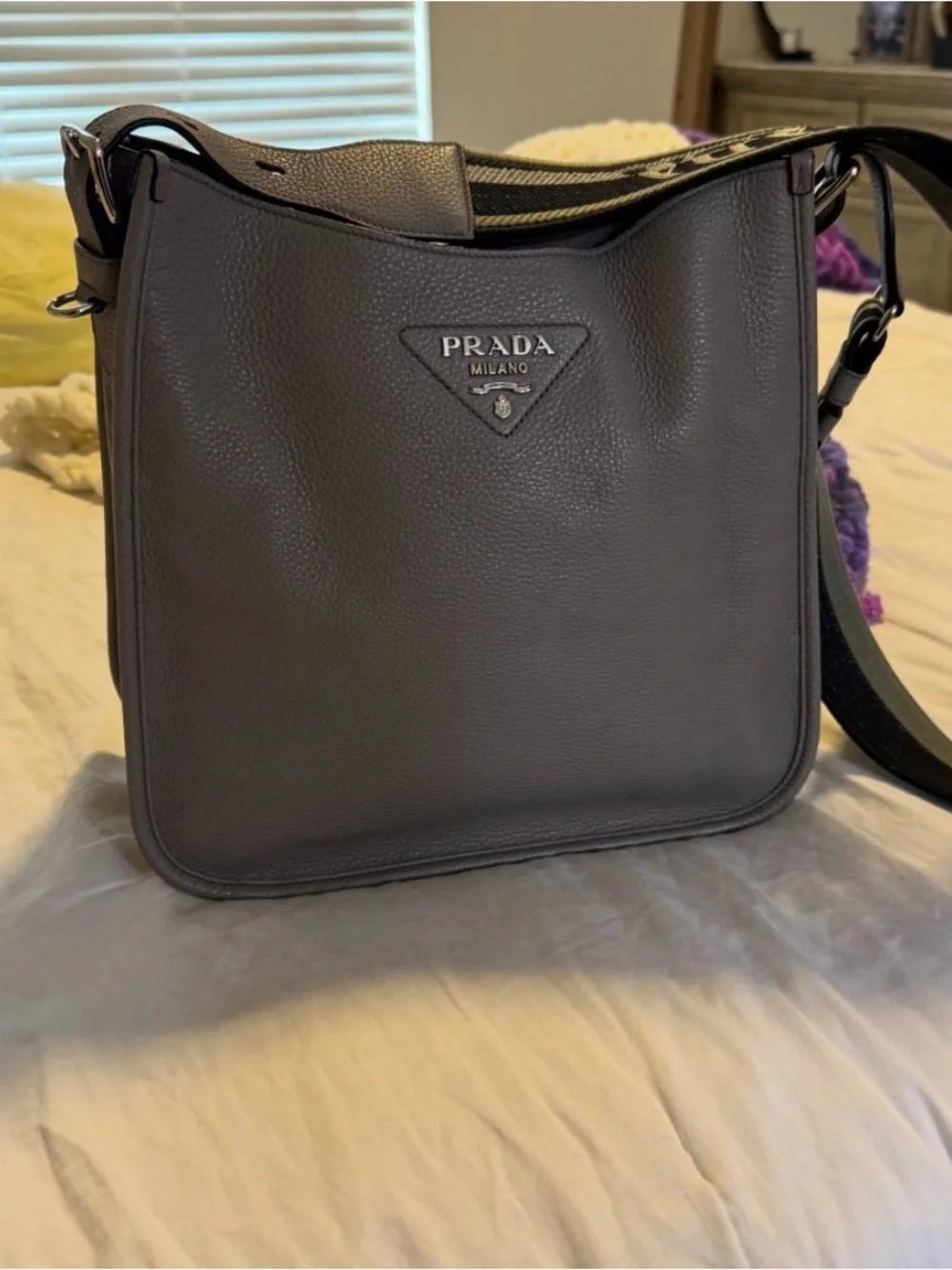 PRADA LEATHER HOBO BAG - Picture 3 of 8